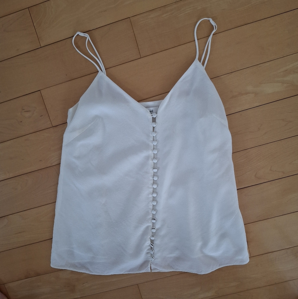Wilfred 100%silk button front blouse